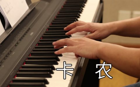 卡农钢琴简谱 C调简单版初级练习曲【视频教学】