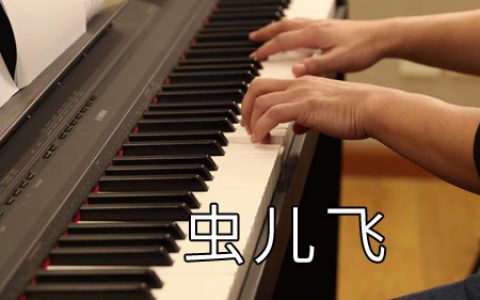经典儿歌 虫儿飞钢琴简谱 C调简单版【视频教学】