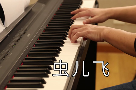 虫儿飞钢琴谱五线谱 视频教学讲解